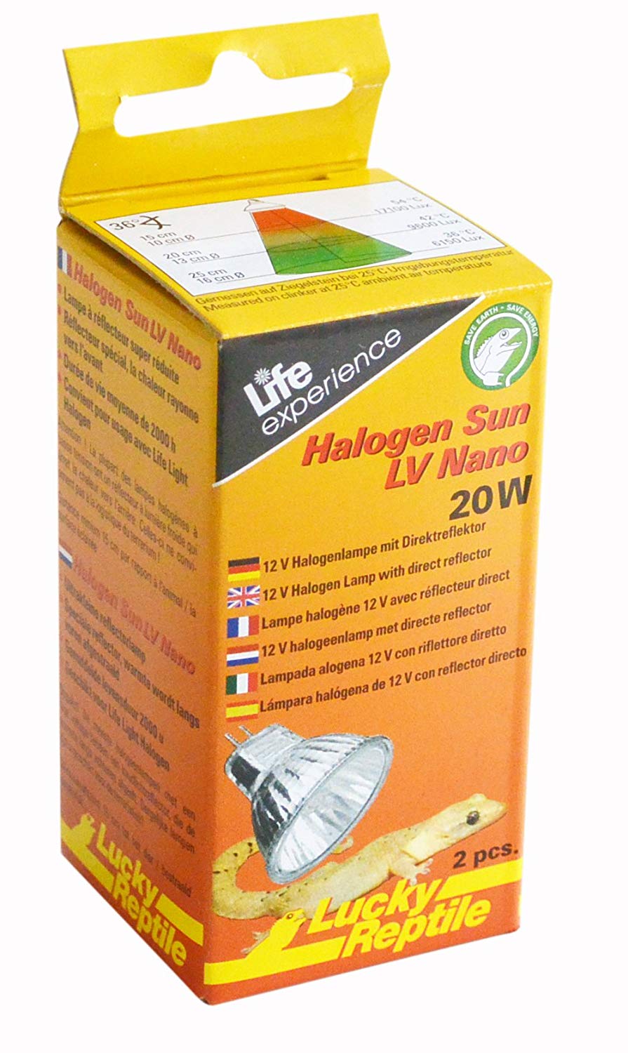 Lucky Reptile HSN-10 Halogen Sun LV Nano Set of 2, Silber, 20 Watt