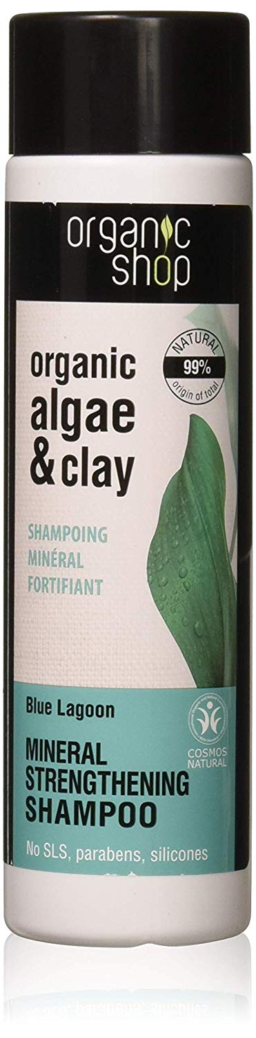 Organic Shop Anti Hair-Loss Strengthening Shampoo Algae and Lemongrass, 280 ml, 280 ml (Pack of 1)
