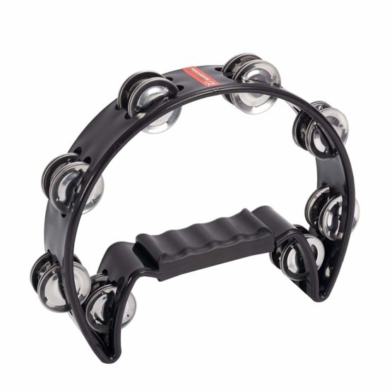 Percussion Plus PP486/1 Half Moon Tambourine - Black - Image 2