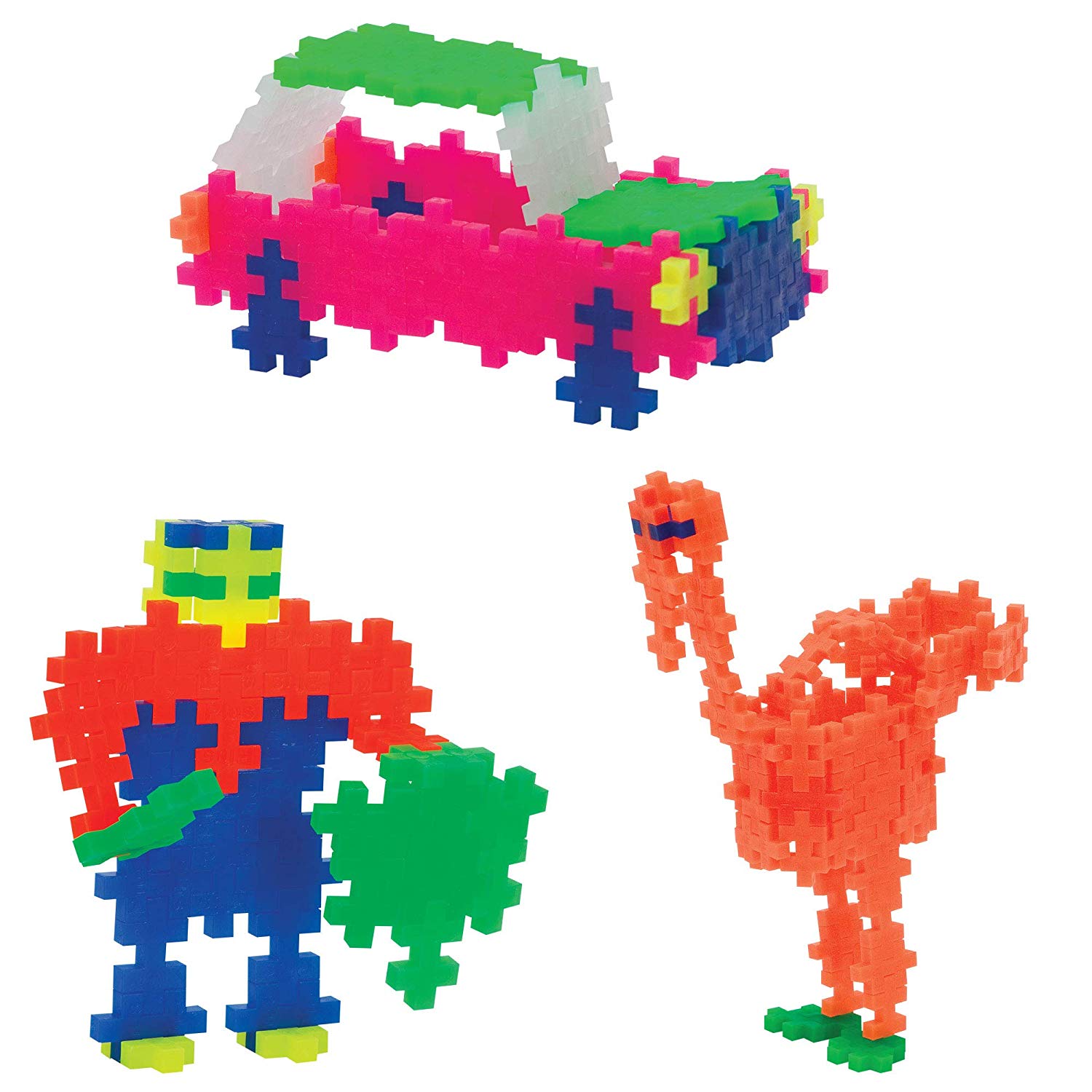 PLUS PLUS Building Blocks Toy, 100 pc Kids Construction Toys, Creative Learning Resources and STEM Play for Home and Travel - Image 3