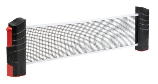 Idena 40461 - Extendable table tennis net, for easy mounting on table tops, ideal for on the go, on holiday or in the garden