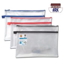 12 X A4+ Twin Pocket Tuff Bag School Waterproof Storage Strong Pencil Pen Case Zip Wallet (360x 260mm) by ARK