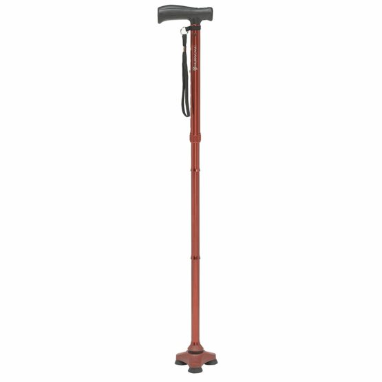 Drive HurryCane Folding All-Terrain Cane/Walking Stick, Red