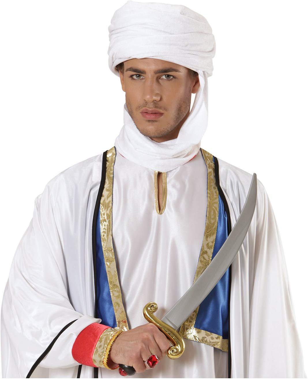 W WIDMANN MILANO Party Fashion - Arab Turban for Men Indian, Maharaja, Bollywood, Sultans, Sheikhs, Desert, Carnival, Theme Parties - Image 3