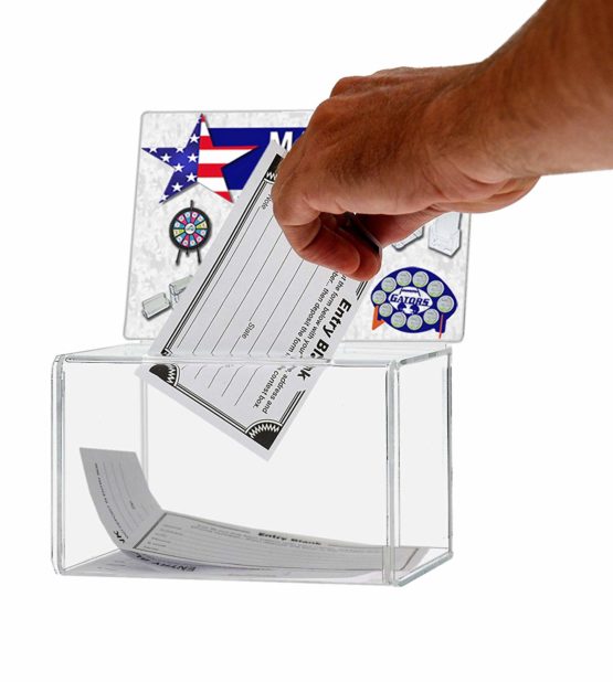 Deflecto Classic Image Suggestion/Coin Box with Lock - Transparent,596901 - Image 2