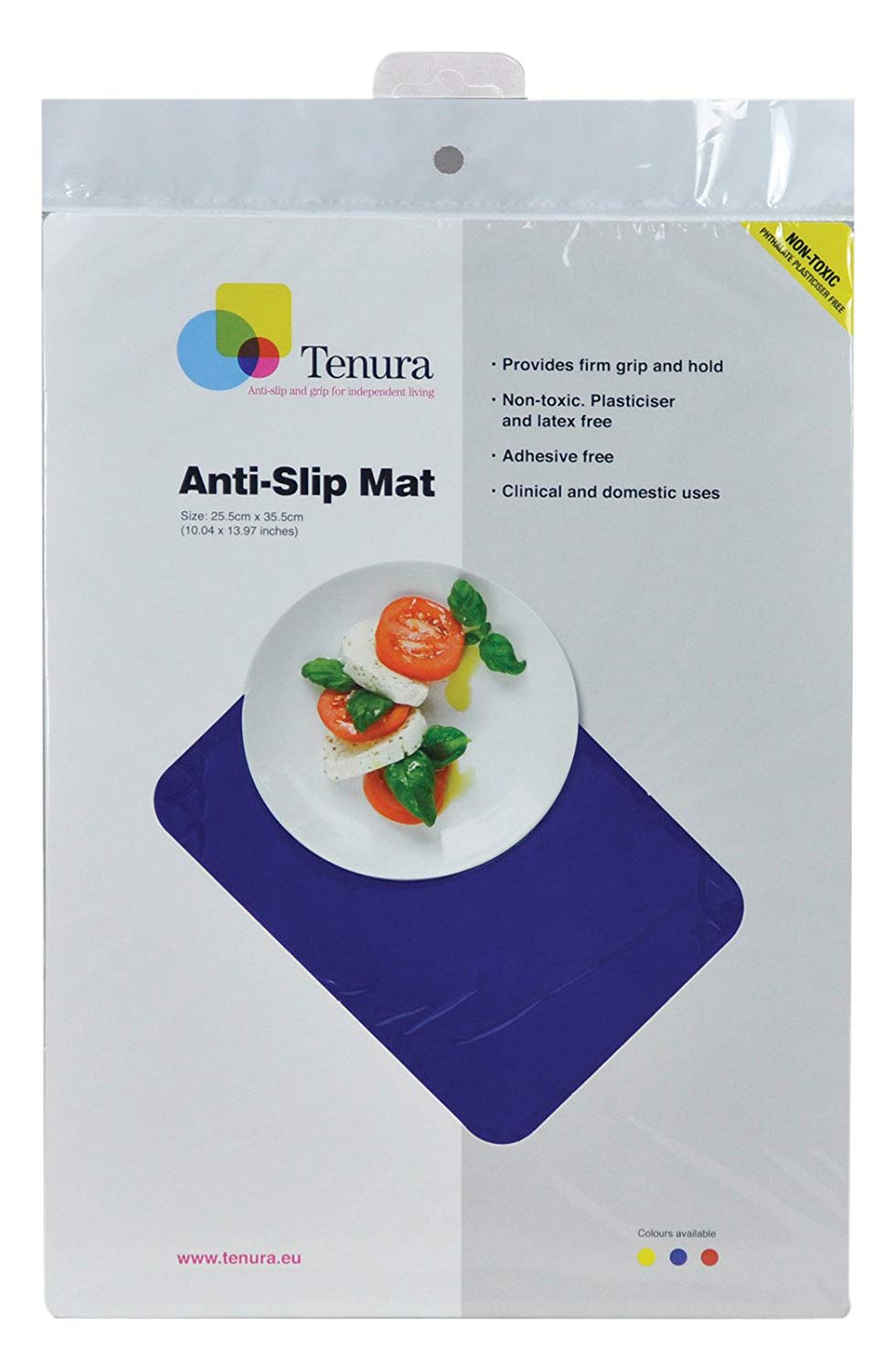 Tenura Blue Non Slip Table and Tray Mat 35 5 x 25 5 cm, 35.5 x 25.5cm - Image 3