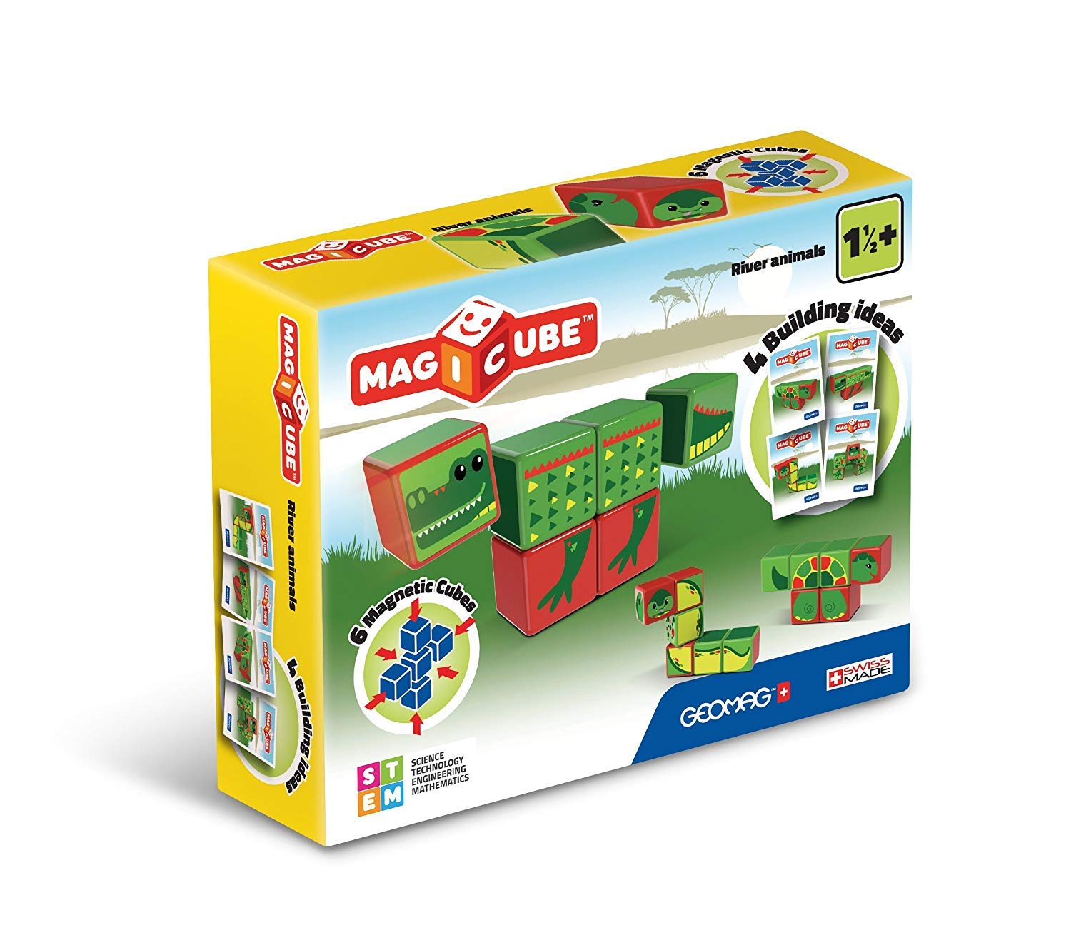 Geomag - 133 - Magicube River Animals, Red