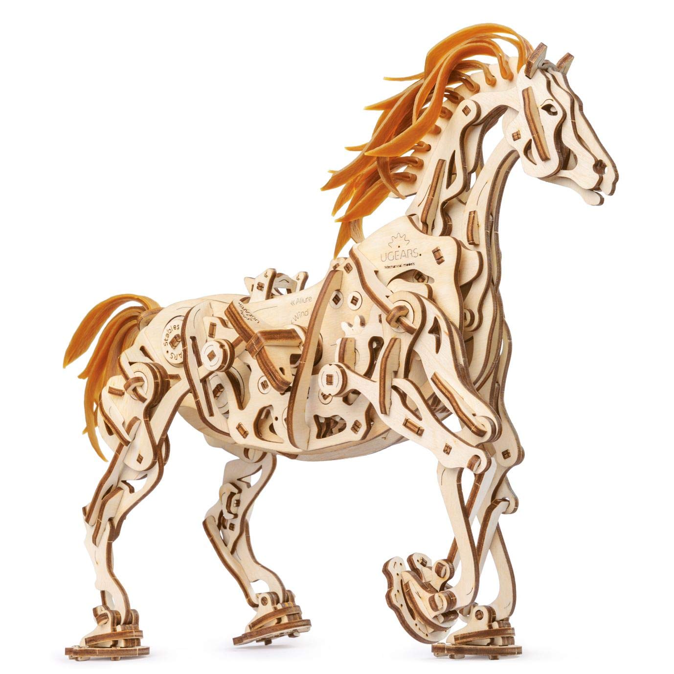 UGEARS 3d Puzzles For Adults Horse-Mechanoid Mechanical Models Wooden Puzzle Brain Teaser Construction Craft Kits For Adults DIY Puzzle Learning Toys for Teens Eco Friendly Woodcraft Building Set
