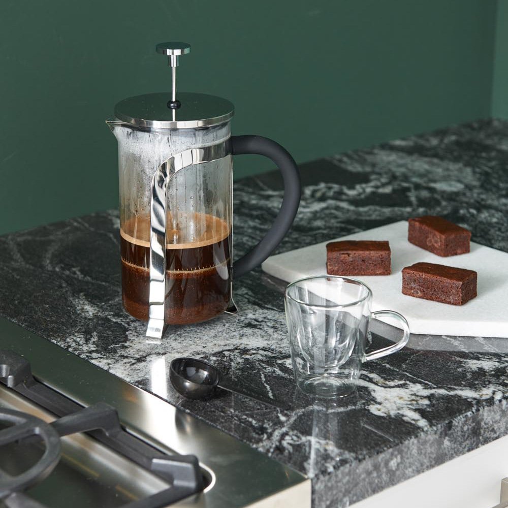 Bredmeijer LV01533 Cafetiere Coffee Maker 1 Litre Diameter 220 x 100 mm, Silver, 10.3 x 17.399999999999999 x 21.6 cm - Image 3