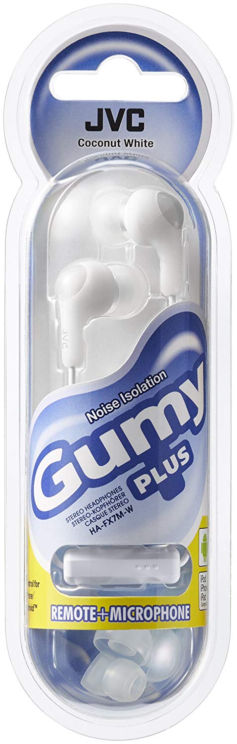 JVC HA-FX7M-W-E Gumy Plus In Ear Headphones Earphones with Bass Boost - Image 2