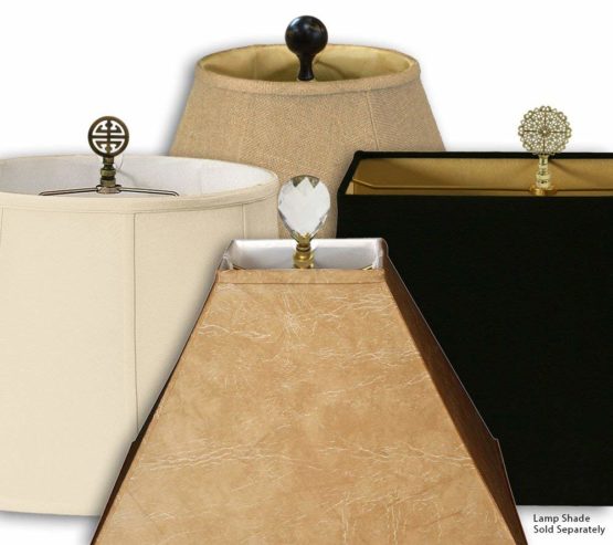 Royal Designs HA-1002-8BR-2 Lamp Harp Finial and Lamp Harp Holder Set, 8", Polished Brass - Image 4