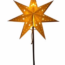Best Season SA00049 LED Stand Star Metal / Paper / Plastic White 14 x 34 x 55 cm, 14.0 x 34.0 x 55.0 cm