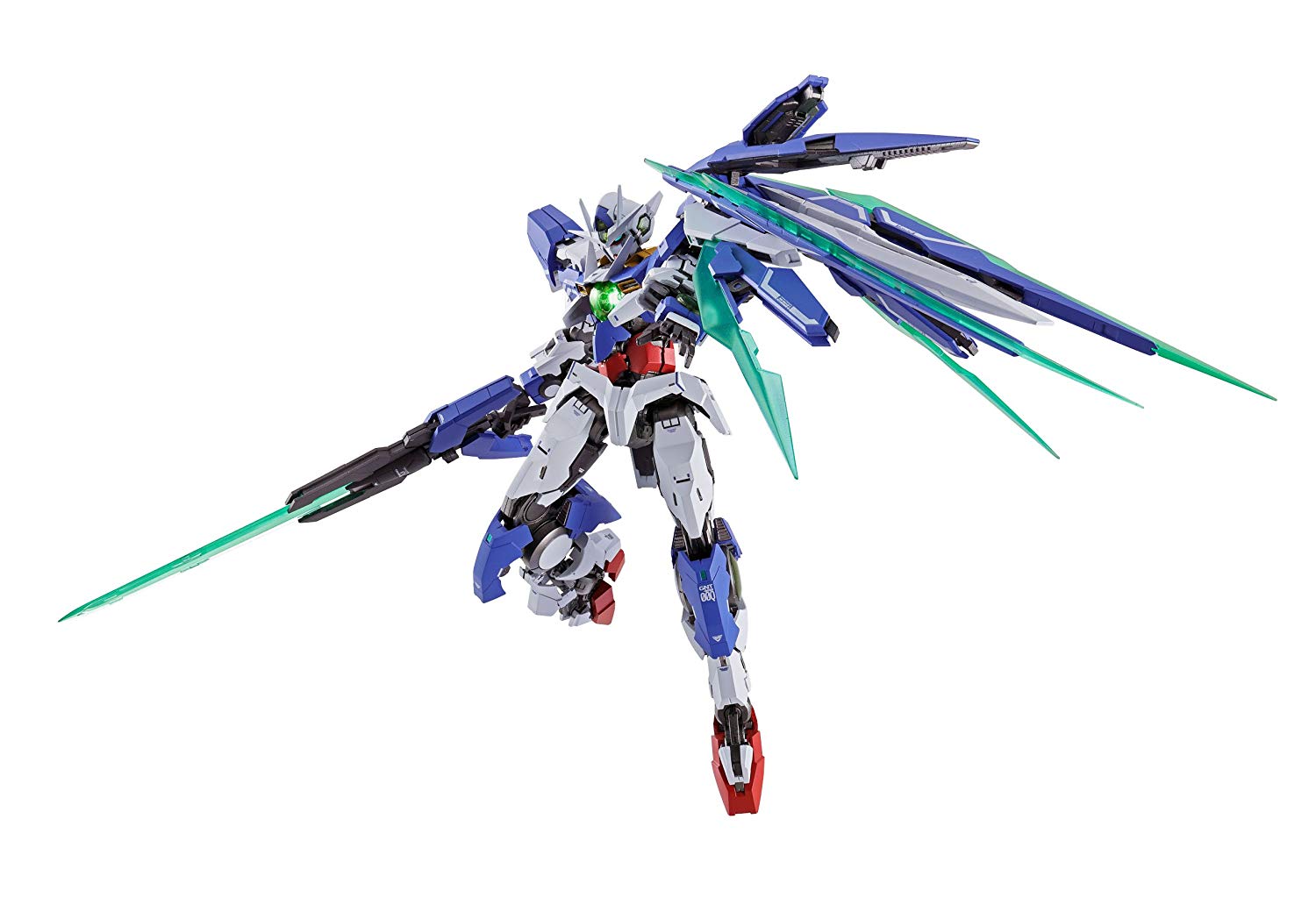 Bandai Mobile Suit Gundam 57535-Metal Build 00 Qan T, Multicoloured, 19258, Multi-coloured, 2 x 7.9 x 2 inches
