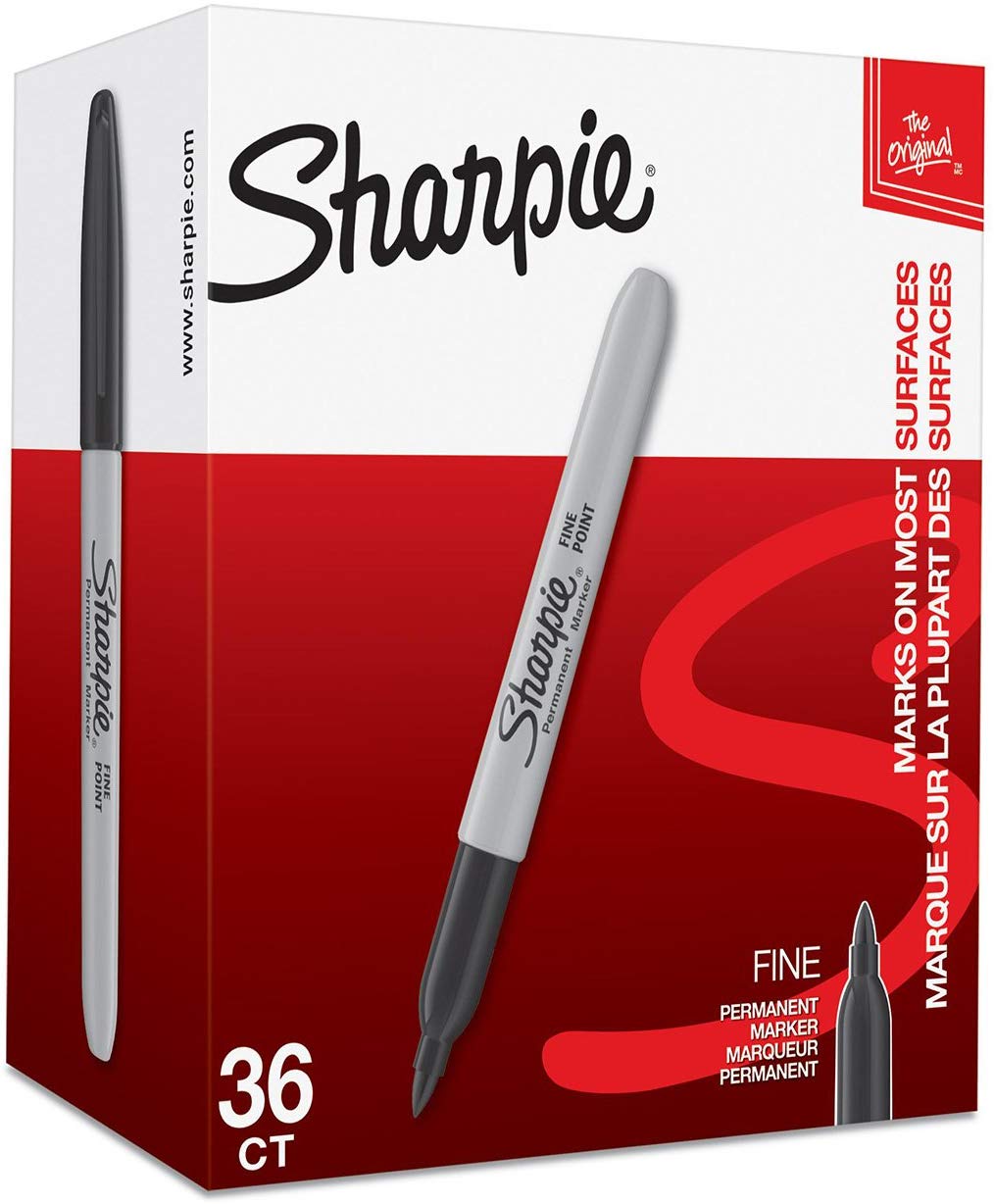 Sharpie Permanent Markers, Black, 1 count (Pack of 36)