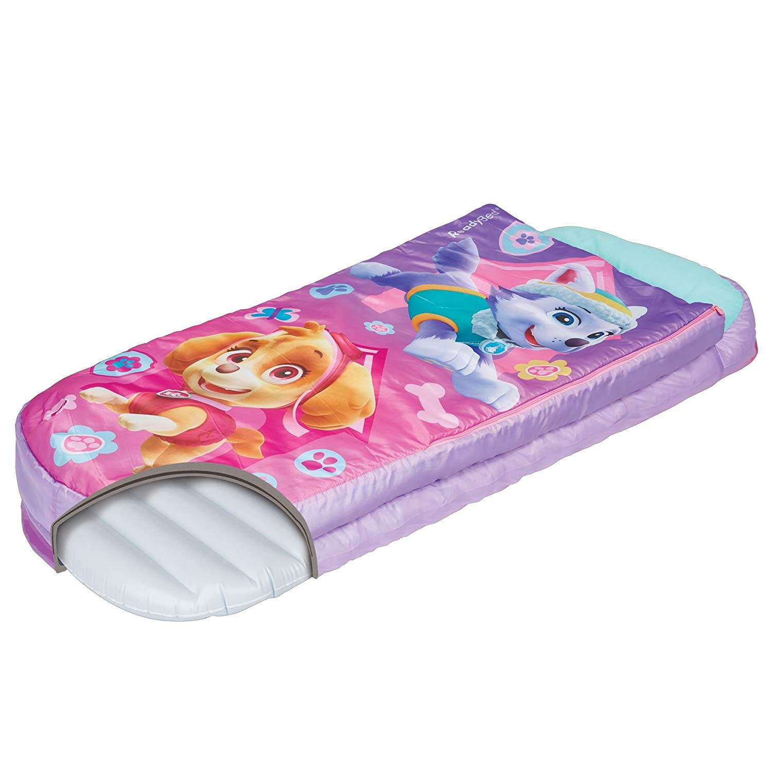 Paw Patrol Skye Junior ReadyBed - Inflatable Kids Air Bed and Sleeping Bag in One, Blue, Sky Blue, 150 x 62 x 20 cm - Image 2
