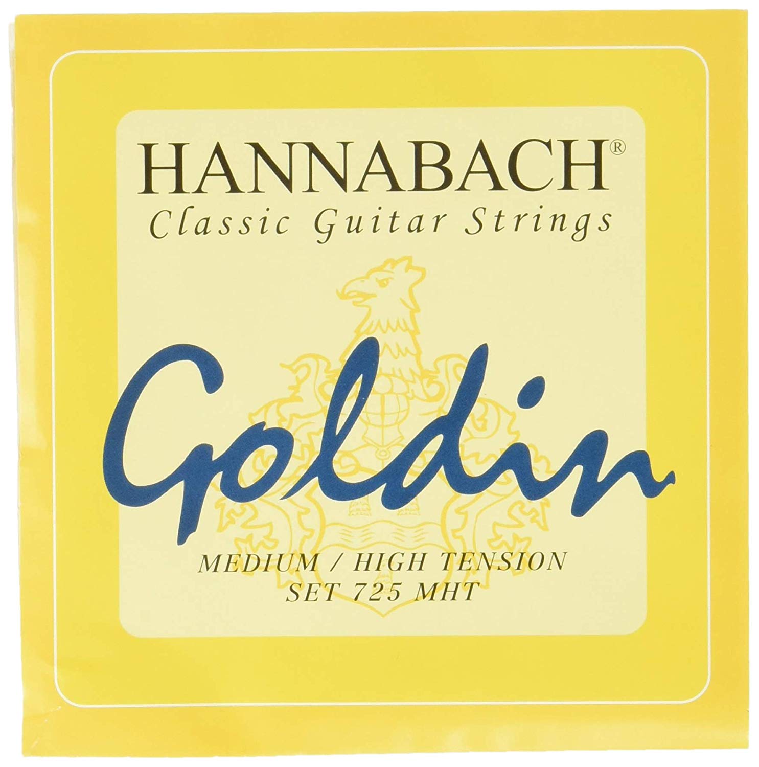 Hannabach Classical Guitar Strings Series 725 Medium/High Tension Goldin/Carbon - Set - 725MHT, multicoloured, Einheitsgröße