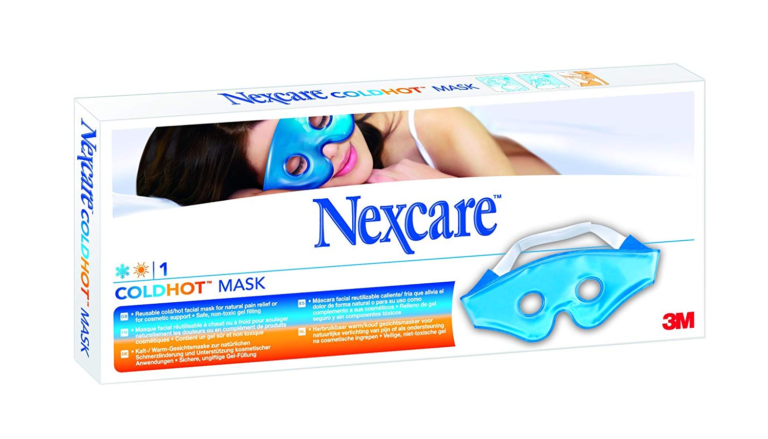Nexcare ColdHot Therapy Pack Mask, 1/Pack, Blue, Standard