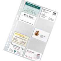 Veloflex 5341000 Business Card Sleeves DIN A4 for 20 Cards per Case Pack of 10 Transparent
