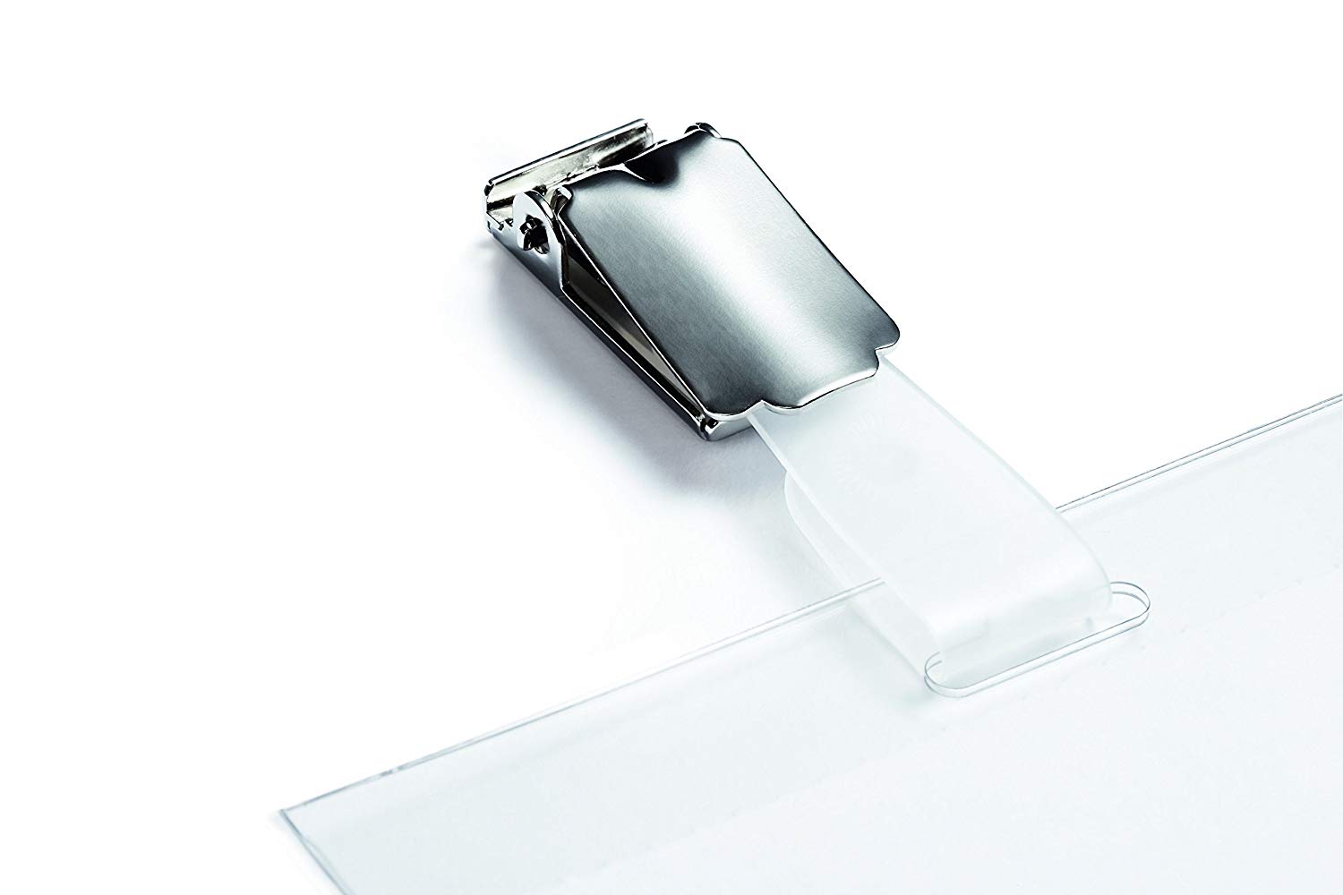 Durable Click Fold Name Badge 54 x 90mm with Clip - Transparent - Pack of 25 - Perfect For Events and Visitor Management - Image 4