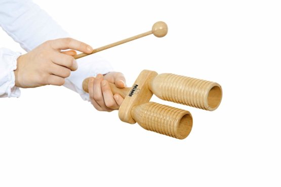 Nino Percussion NINO560 Wood A-Go-Go, 2 Rows, Natural Finish - Image 2