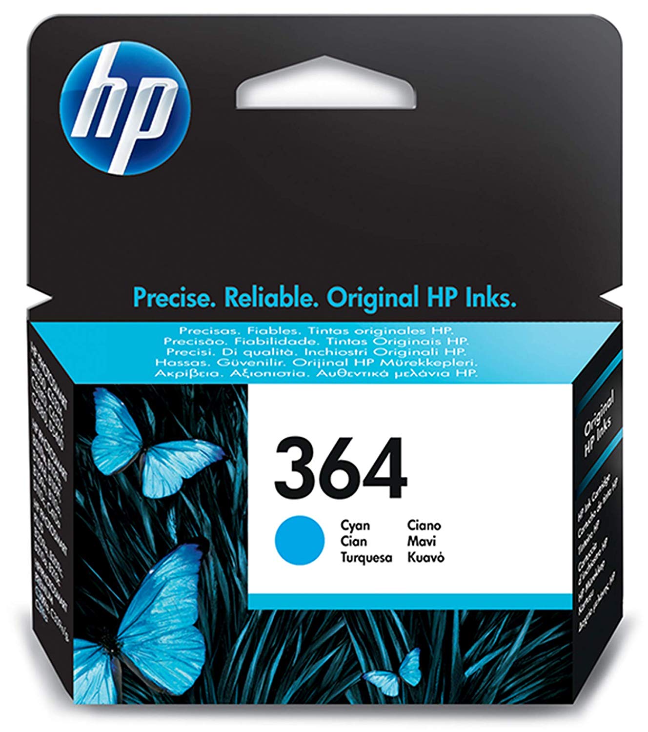HP CB318EE 364 Original Ink Cartridge, Cyan, Single Pack, Standard