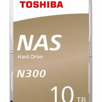 Toshiba 10TB N300 NAS 3.5’’ SATA Internal Hard Drive. 24/7 Operation, Supports 1-8 bay systems, 256MB Cache, 180TB/Year workload , 3yr Warranty (HDWG11AUZSVA).