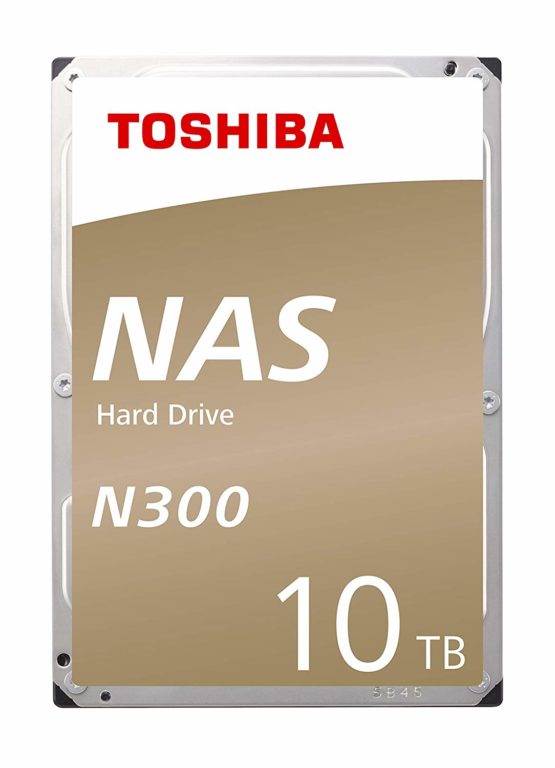 Toshiba 10TB N300 NAS 3.5’’ SATA Internal Hard Drive. 24/7 Operation, Supports 1-8 bay systems, 256MB Cache, 180TB/Year workload , 3yr Warranty (HDWG11AUZSVA).