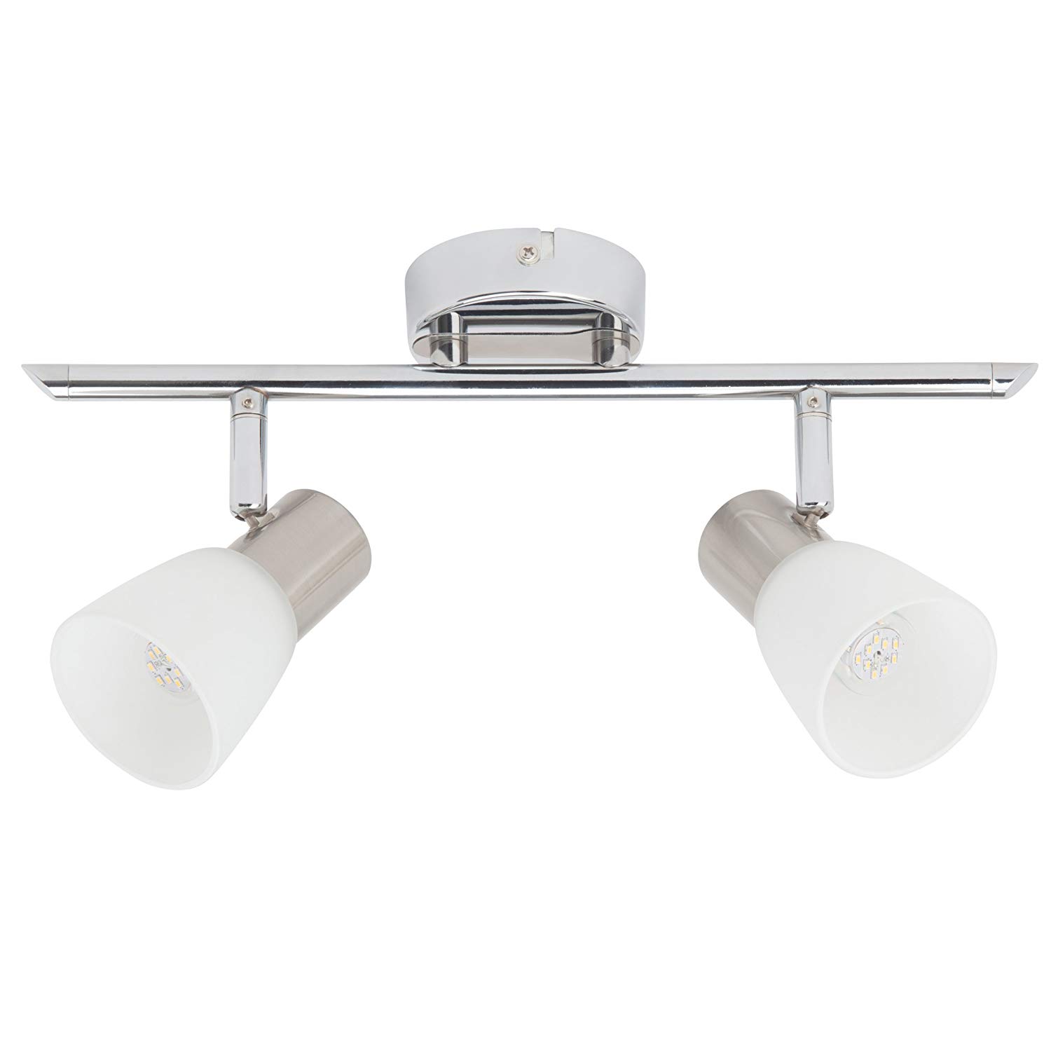 BRILLIANT lamp Janna LED spot Tube 2-Leaf Iron/Chrome/White, Iron, Chrome, White - Image 2