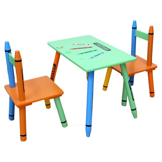 Kiddi Style Childrens Wooden Table and Chair Set , Pink