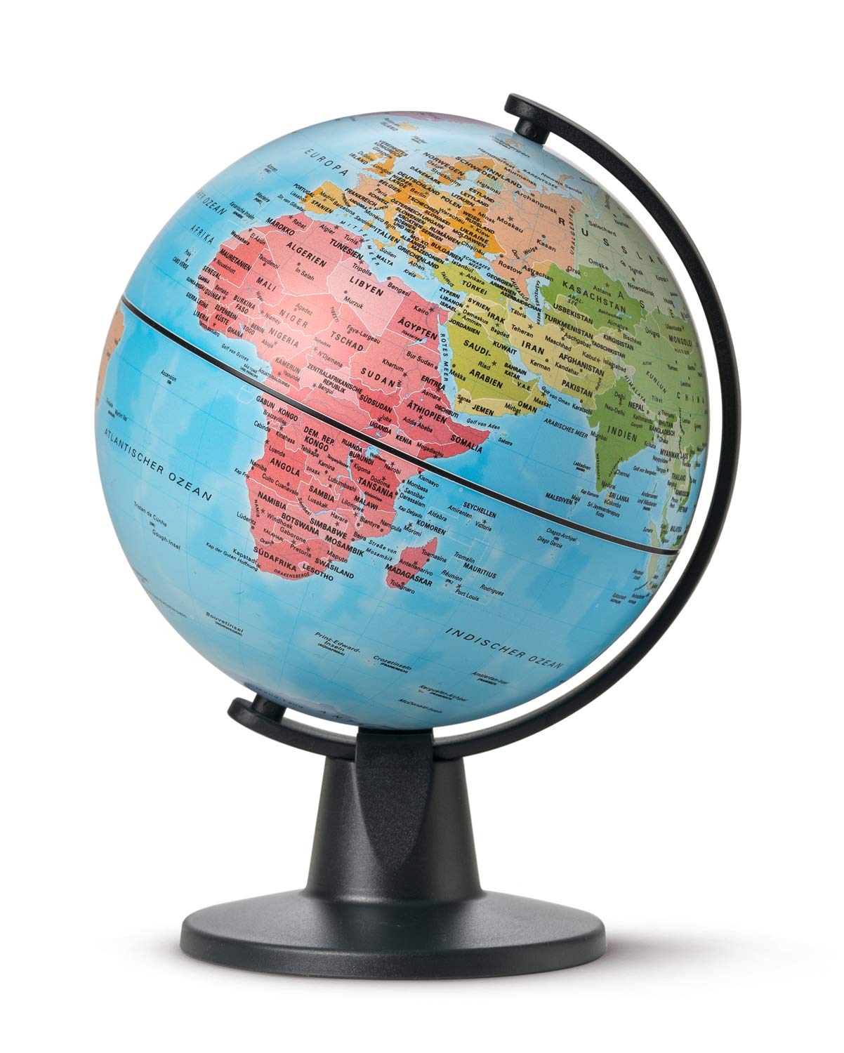 Idena 22068 - Globe with Political Map - 11 cm Diameter - Ideal for School, Multicoloured
