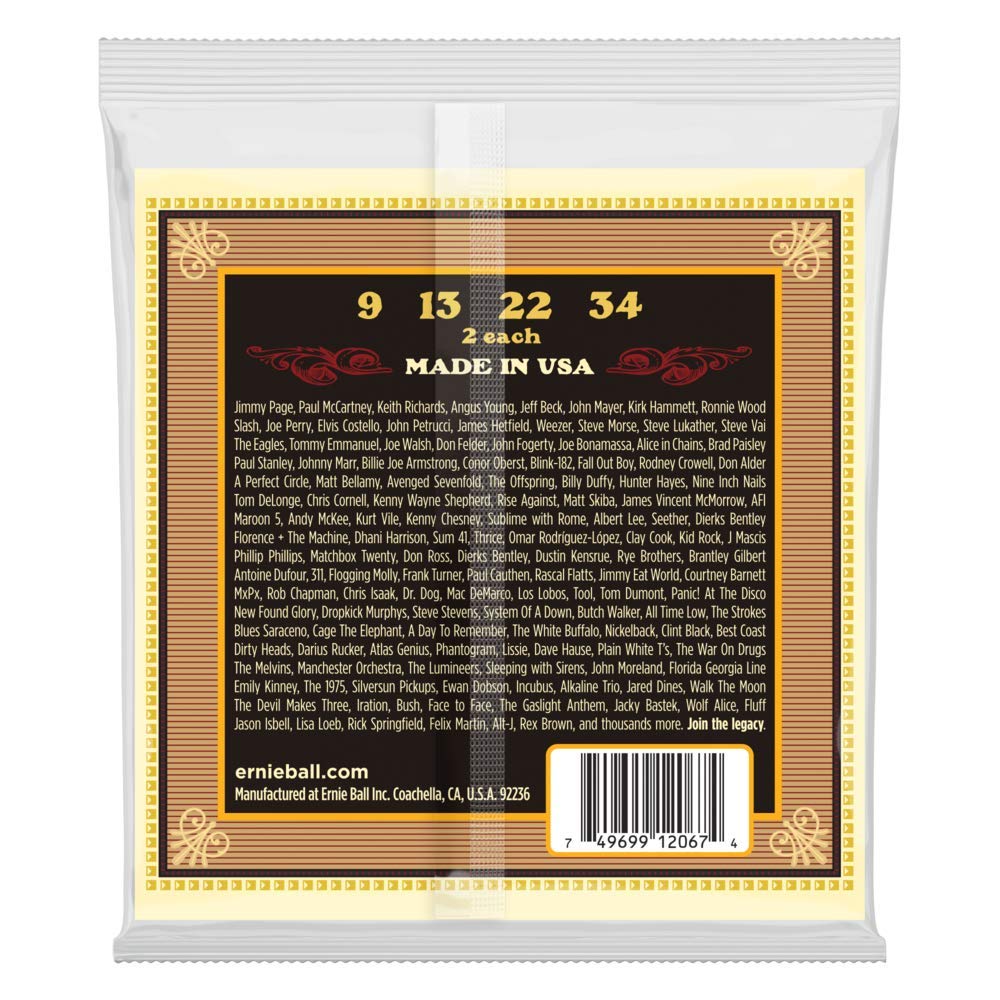 Ernie Ball Earthwood Mandolin Light Loop End 80/20 Bronze Acoustic Guitar Strings - 9-34 Gauge - Image 2