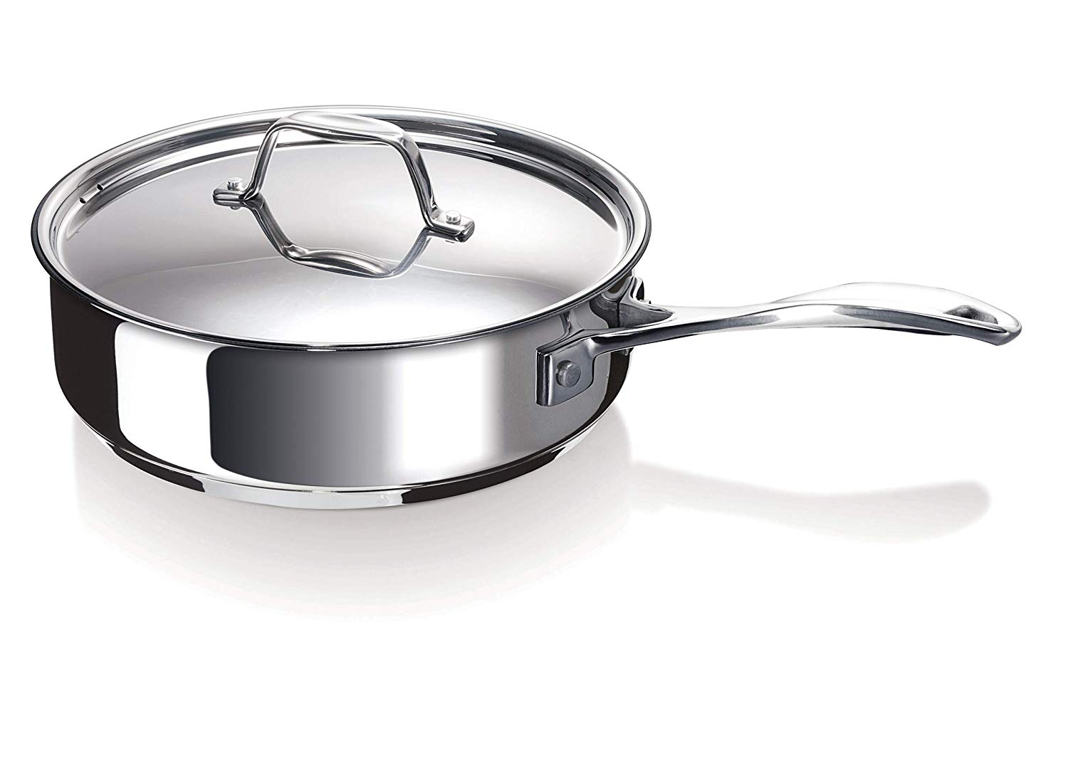 Beka Chef Stainless Steel Sauté Pan with Lid 24 cm, Silver