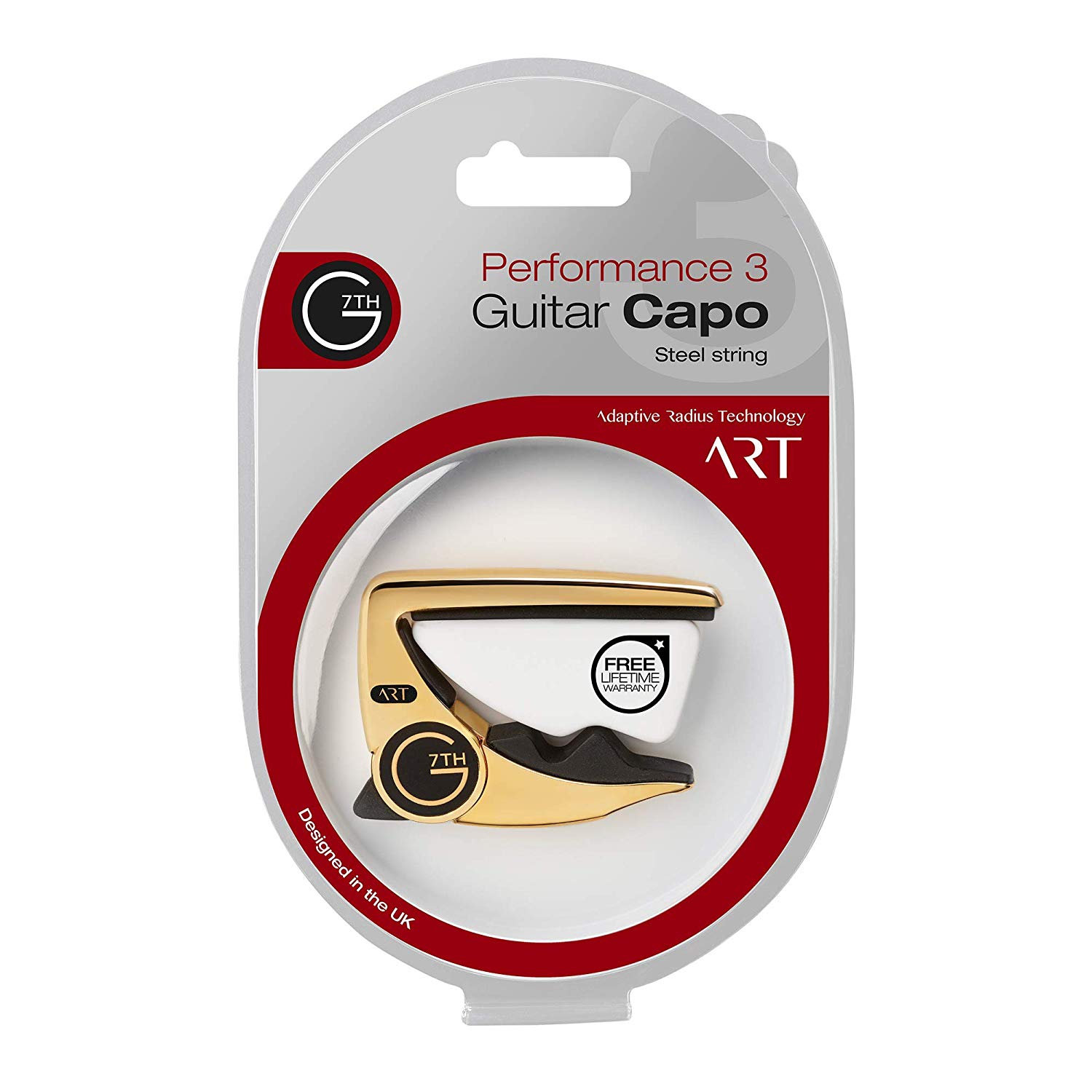 G7th Performance 3 6 String Gold Plate Guitar Capo, Groundbreaking Tension Control & Adaptive Radius Technology - Image 3