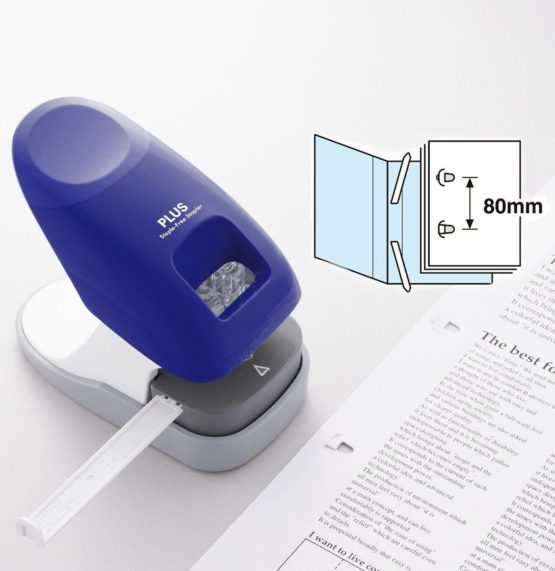 PLUS Japan, Staple-Free Stapler Desktop Model Blue, 10 sheet capacity, 1 piece pack (1 x 1 Stapler) - Image 4