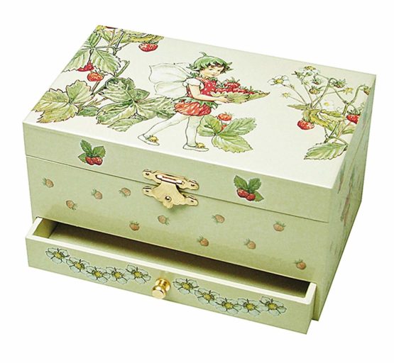 Trousselier Strawberry Flower Fairies Musical Jewellery Box