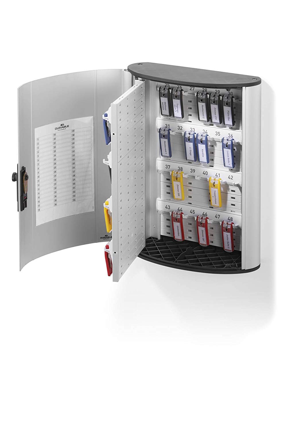 Durable Key Safe Box 48 Wall Mounted Key Holder with Combination Lock for up to 48 Key