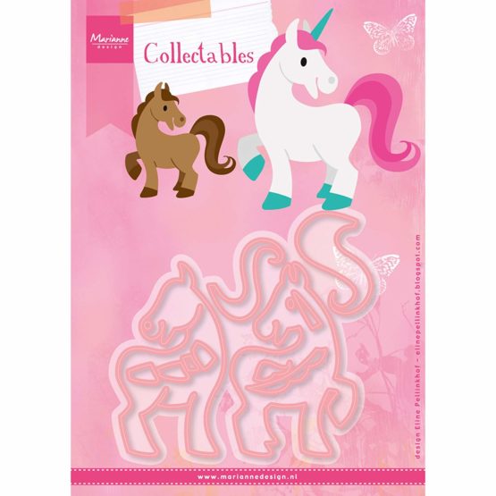Marianne Design Collectables "Eline's Horse and Unicorn" Dies, Metal, Pink