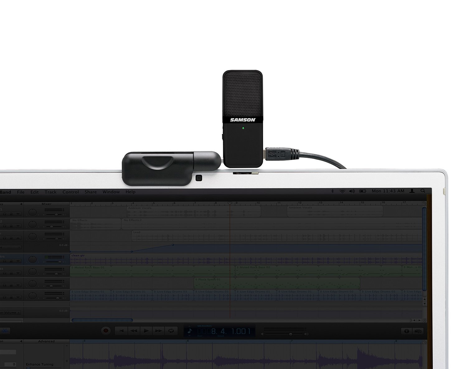 Samson Go Mic Clip On USB Mic F1/4R Laptop Computer black BigaMart