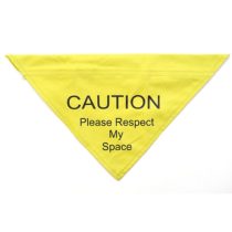 Ancol Respect My Space Warning Bandana for Dog, Medium/Large, Yellow