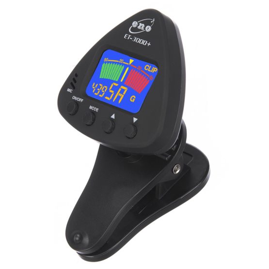 ENO 20537 Clip on Guitar Tuner Clip on Ukulele Tuner Bass Tuner Violin Tuner Chromatic Tuner with Battery Included - Image 2