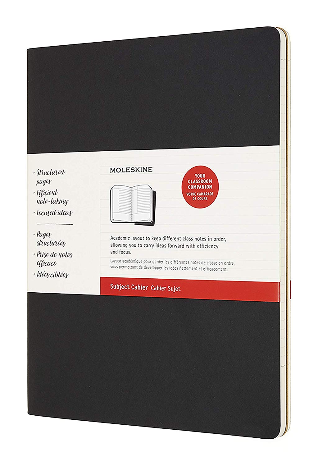 Moleskine CH7STNB 2X-Large Cahier Subject Kr.Brw Journals,Black/Kraft Brown
