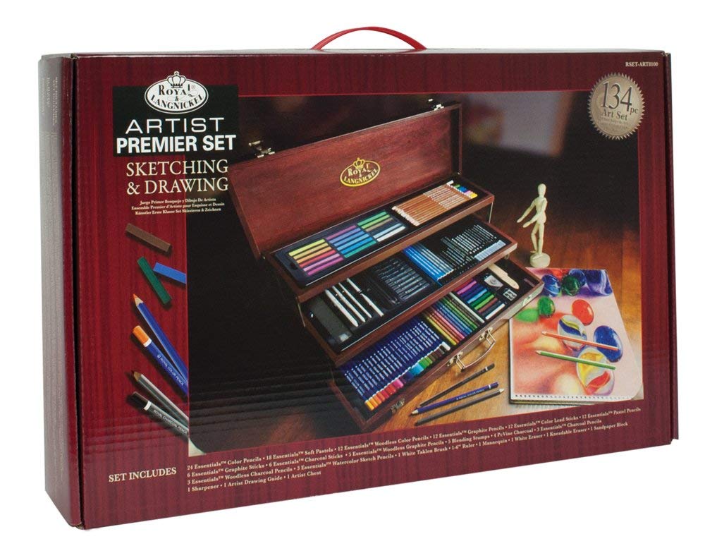 Royal & Langnickel Artist Premier Sketching and Drawing Set, Multicolor, 134 Count (Pack of 1) - Image 2