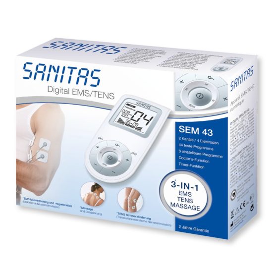 Sanitas SEM 43 digital EMS / TENS stimulation current device for pain relief, muscle stimulation and relaxation - Image 2