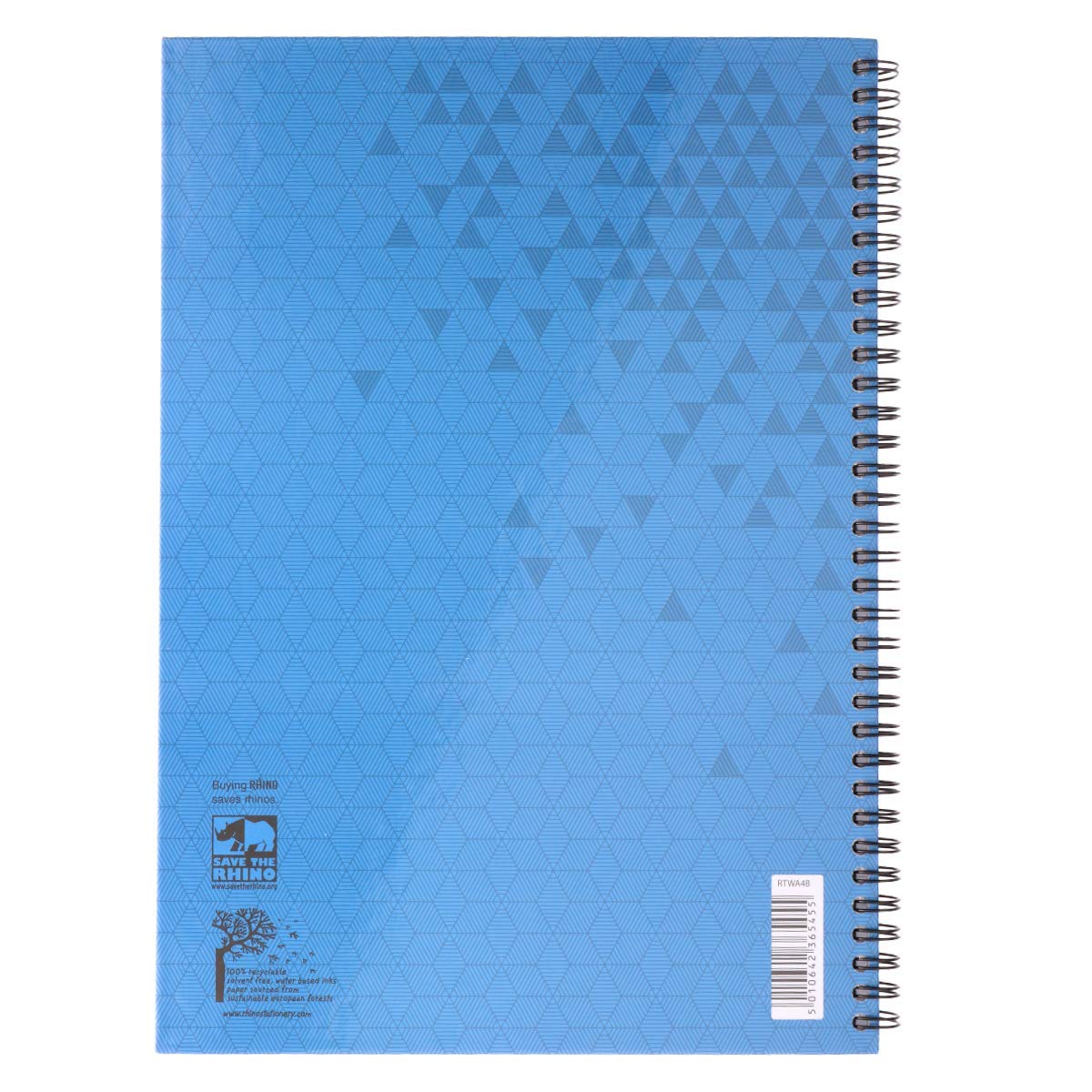 Rhino A4 Notebook, 160-Page / 8mm Lined Writing Book, 1-Pack, Hardback & Wirebound Spiral Pad, School & Office Stationery Supplies - Image 3