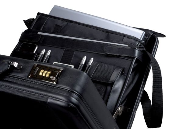 Alassio - 45039 MODICA - attache case briefcase with expandable fold, nylon/imitation leather, black - Image 2