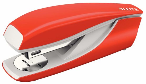 Leitz 55020020 Ergonomic Metal Stapler, Light Red
