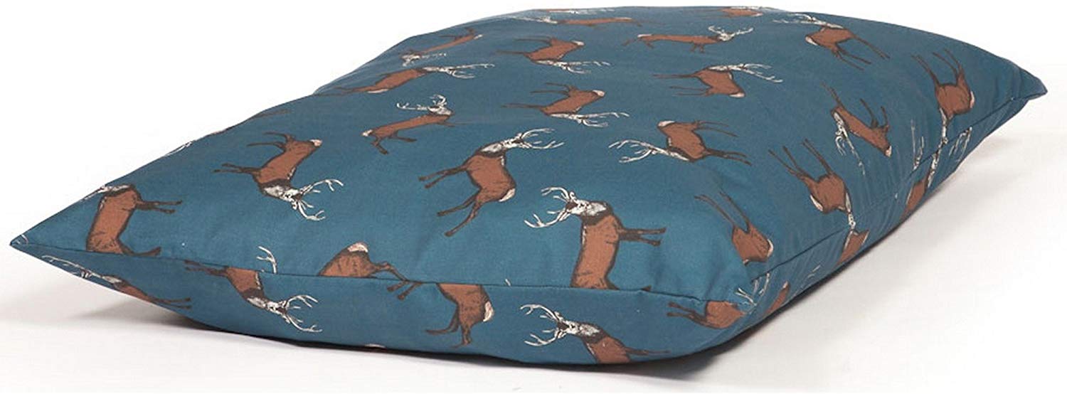 Danish Design Teal Woodland Hare Machine Washable Deep Filled Dog/Puppy Deep Duvet Cover Medium, Clear, 98 x 72 x 0 cm (L x W x H)