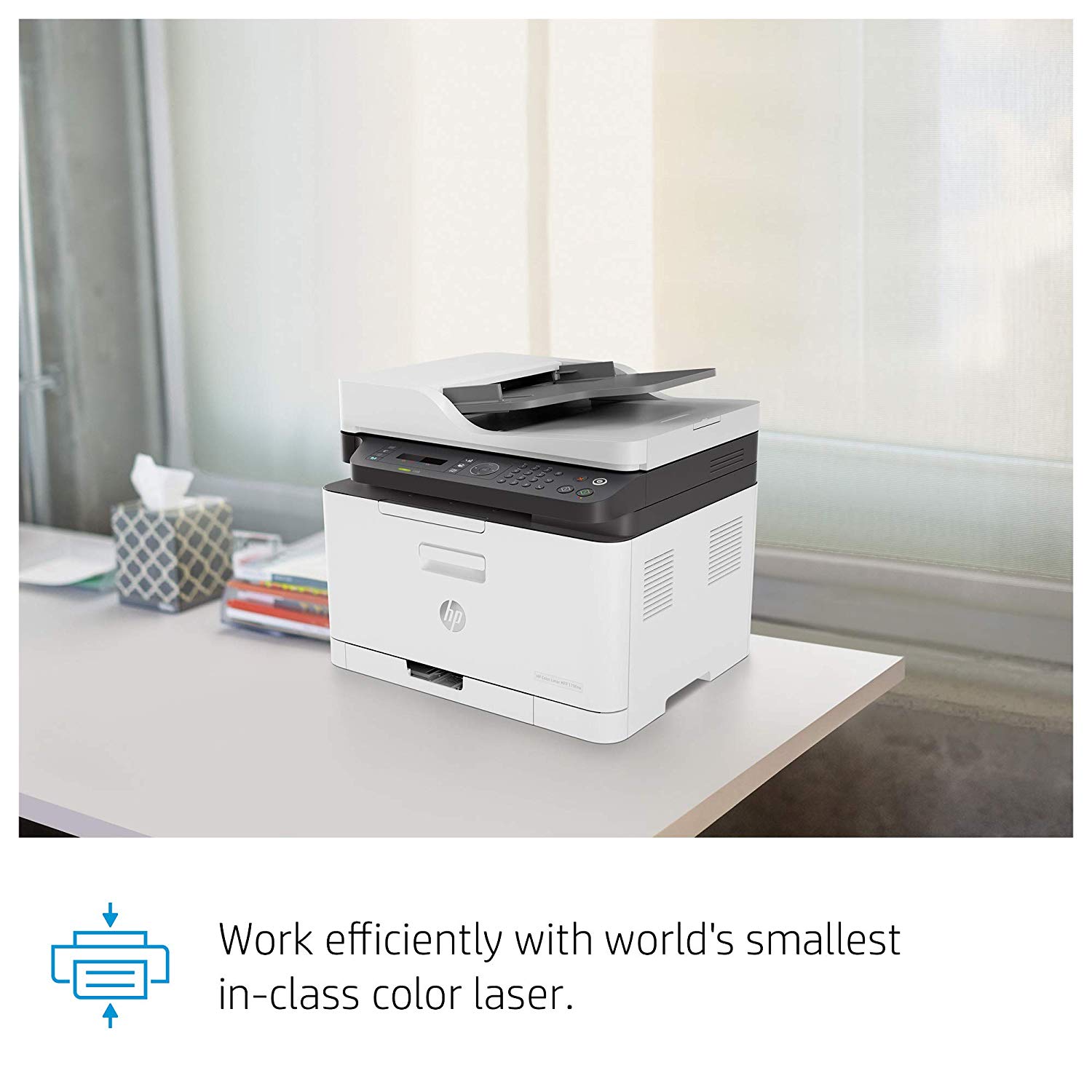 HP LaserJet 179fnw Colour Wireless Multifunction Printer with Fax, white - Image 2