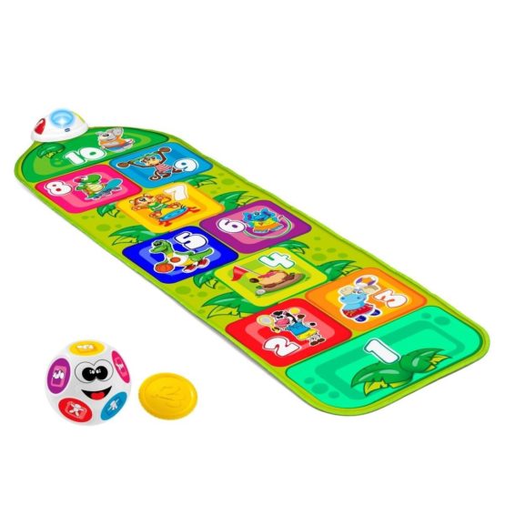 Chicco Jump & Fit Kids Playmat, Electronic and Interactive Game with Lights and Sounds, Hopscotch Game for Home, 2 Play Modes, 150 cm - Kids Toys Ages 2-5