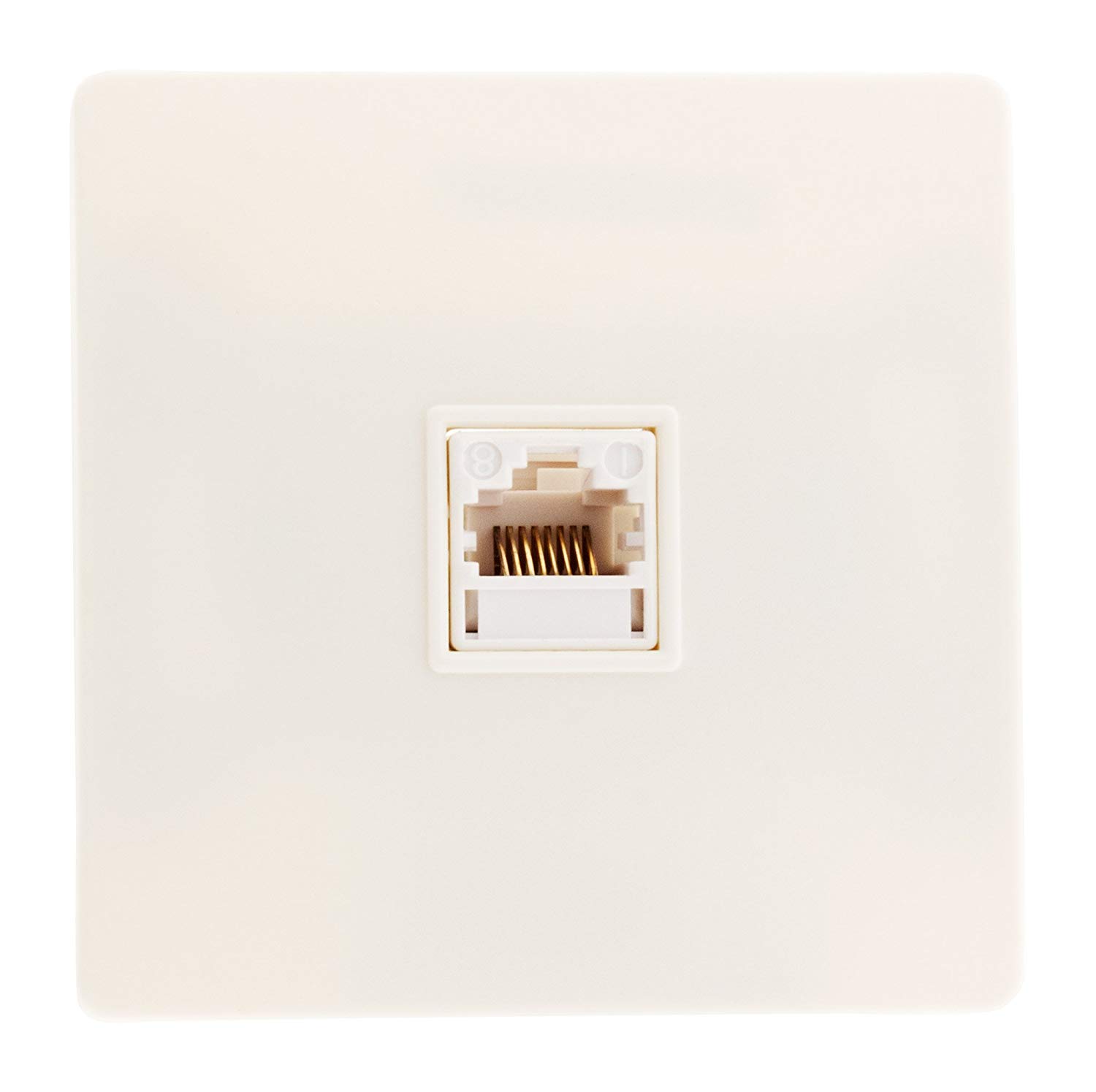 Diwone – RJ 45 White Phone Socket with Screws and Claws – BigaMart